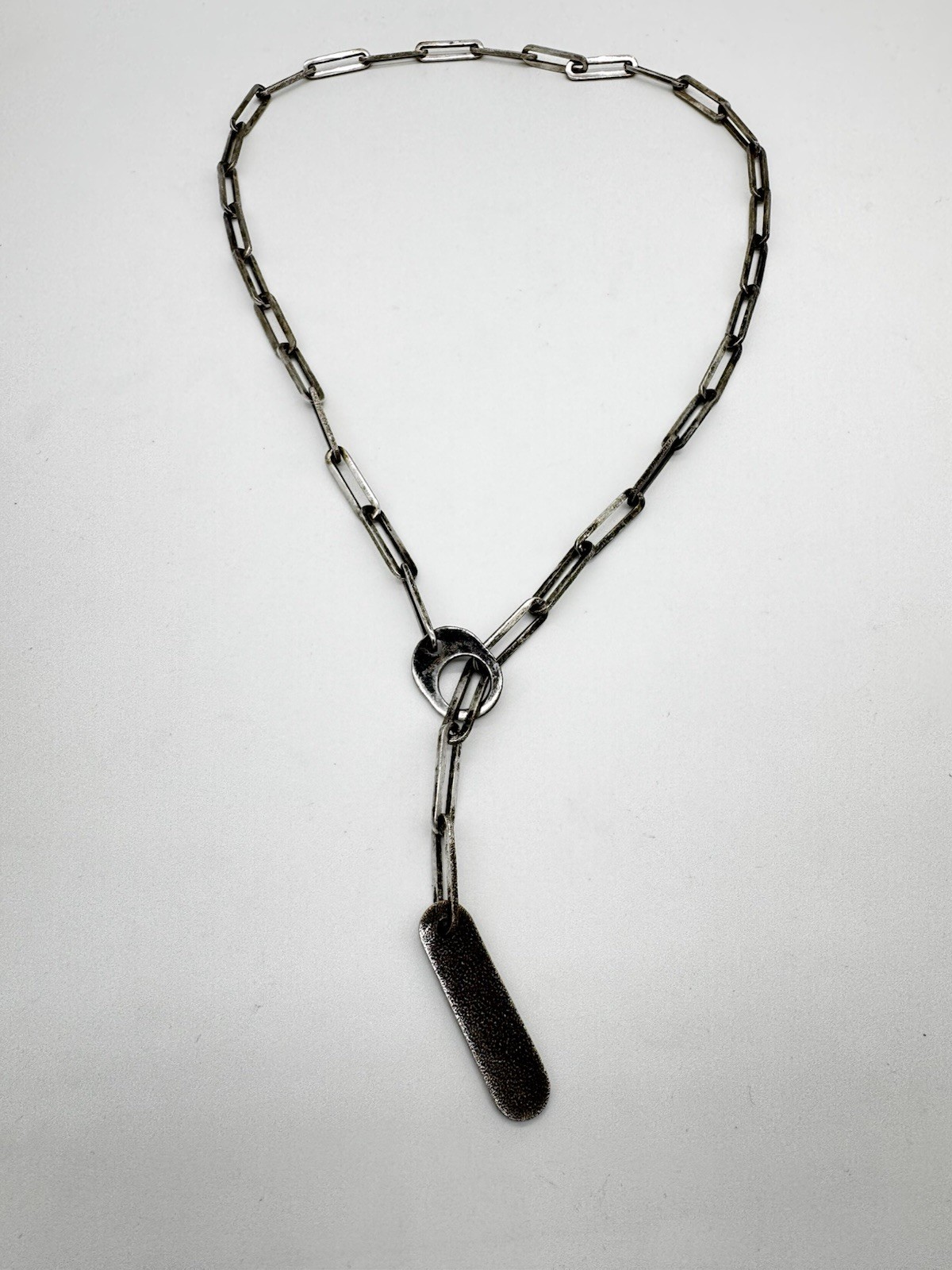 HTF! Pianegonda Sterling Silver Toggle Chain Link Necklace 30”
