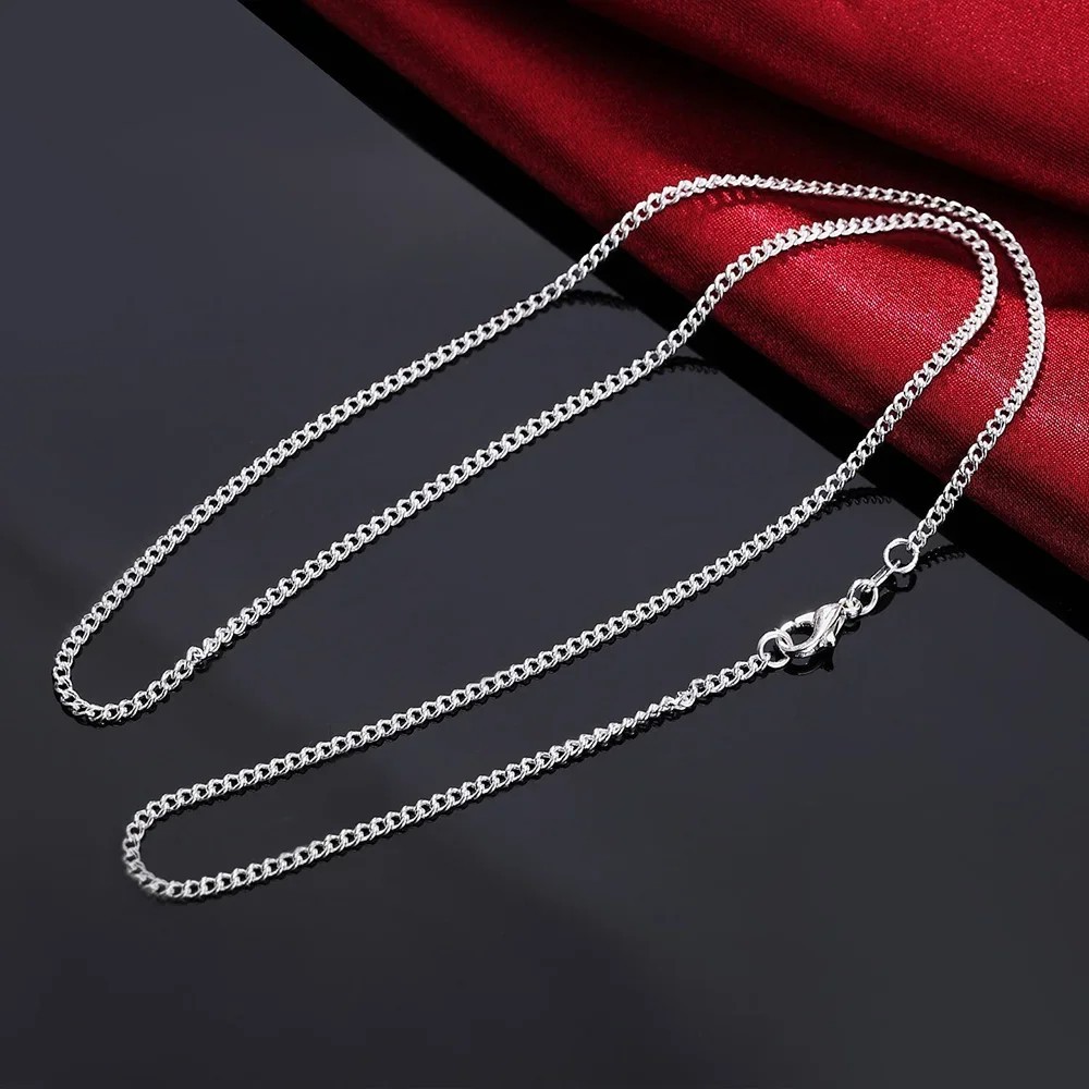 Real Solid Sterling Silver Diamond Cut Rope Chain Mens Boys Bracelet or Necklace