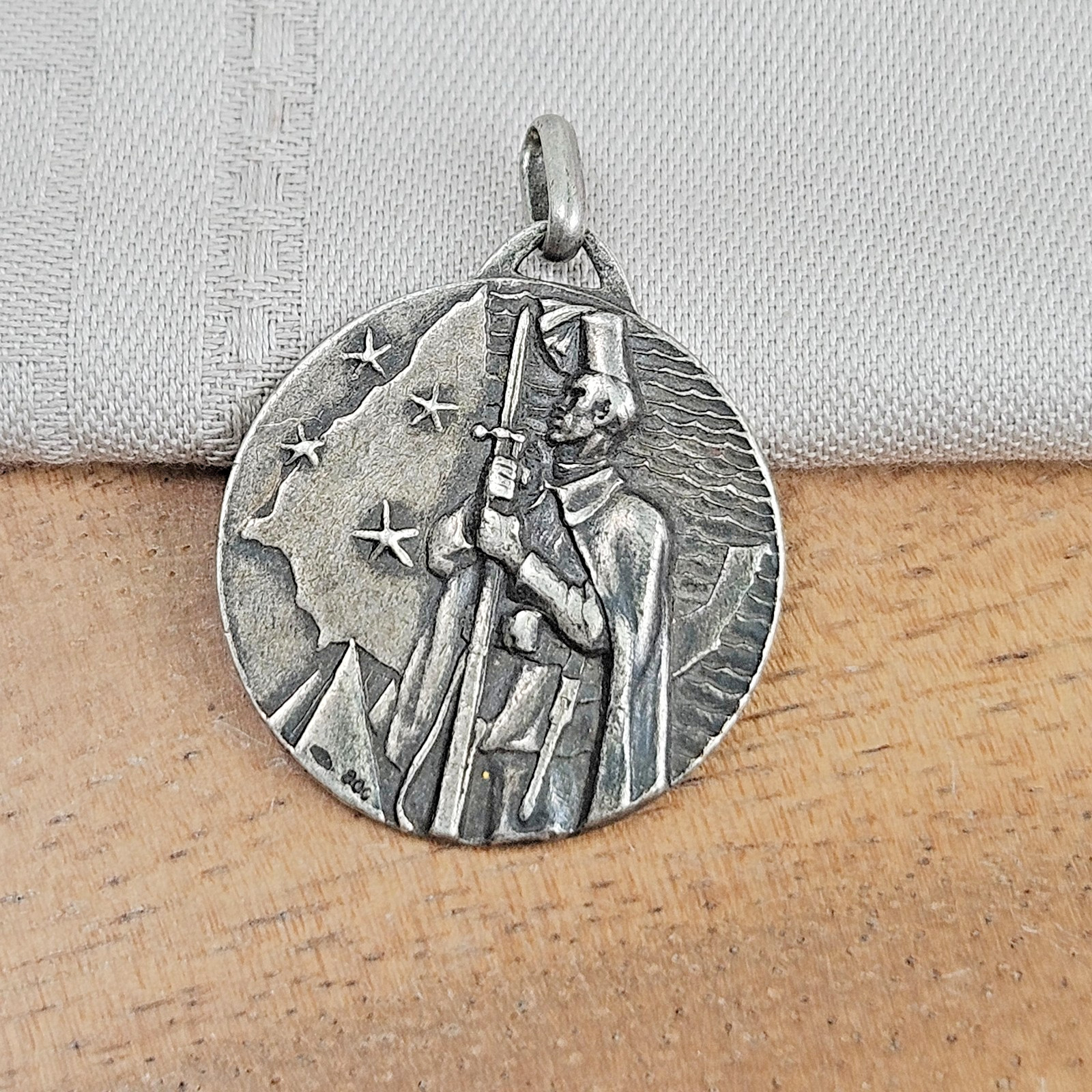 Vintage 800 Silver “VIII Battaglione Coloniale 1896-1939 XVII” Enamel Medallion