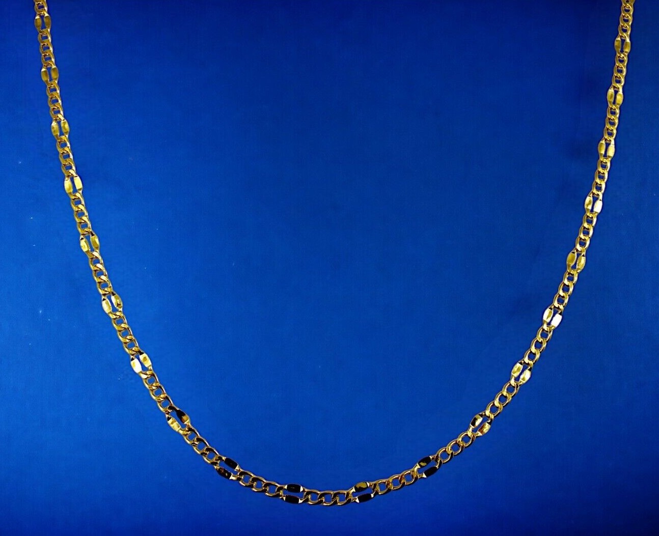 10K Yellow Gold 3mm-5mm SOLID Mirror Figaro Necklace Bracelet Chain Link 7″-30″