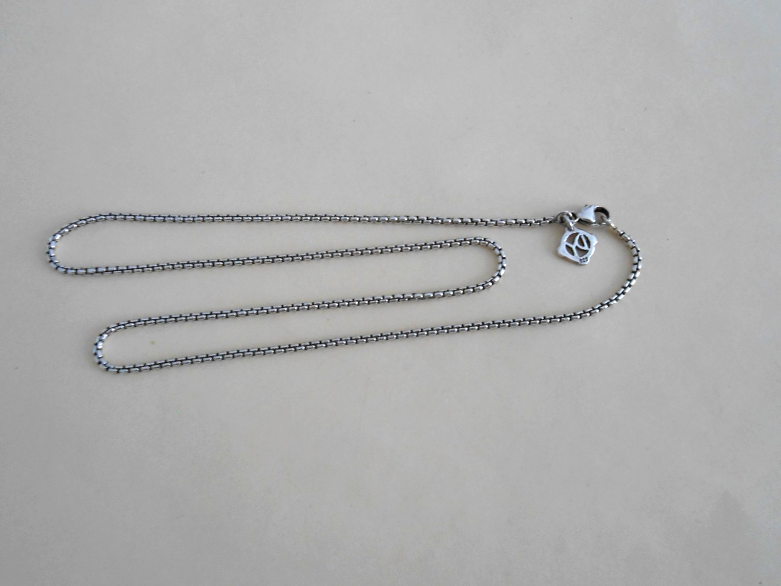 David Yurman Sterling silver 1.7 mm Box Chain Necklace 16” EUC