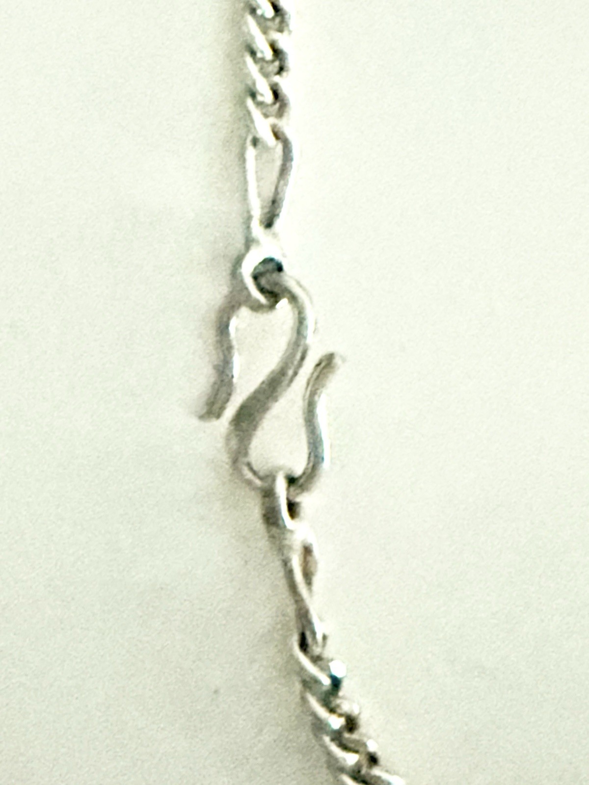Vintage 925 Sterling Silver 18” FIGARO Chain With S Hook Clasp 19.85g