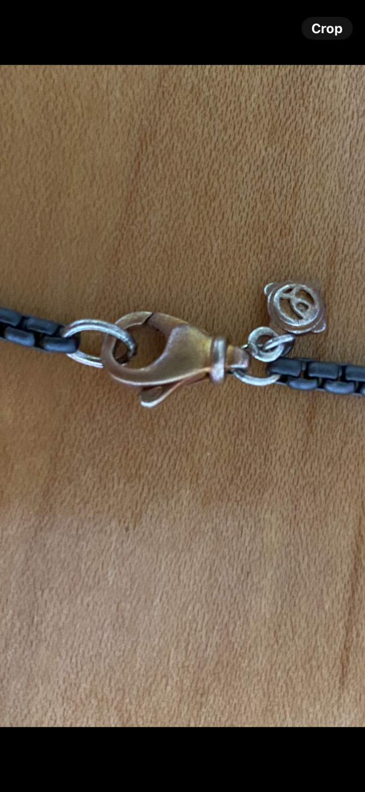 David Yurman 36″ Small Box Chain in Darkened Sterling Silver – NWOT