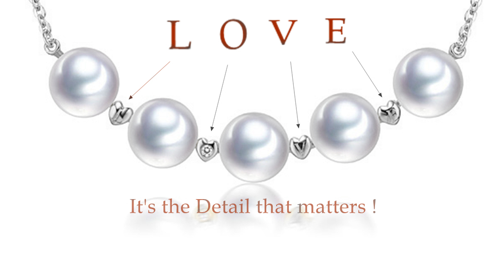 7.5- 8mm Japanese Akoya Pearl Necklace white 18K Gold diamond w/ extension June