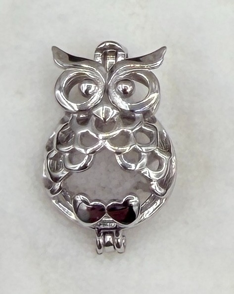 Sterling Silver Pearl Cage Pendant for Necklace Bracelet Nature Animals Insects