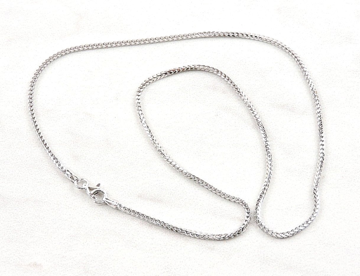 Sterling Silver 1.5 mm 16″ Square Cuban Link Necklace – Free Gift Packaging