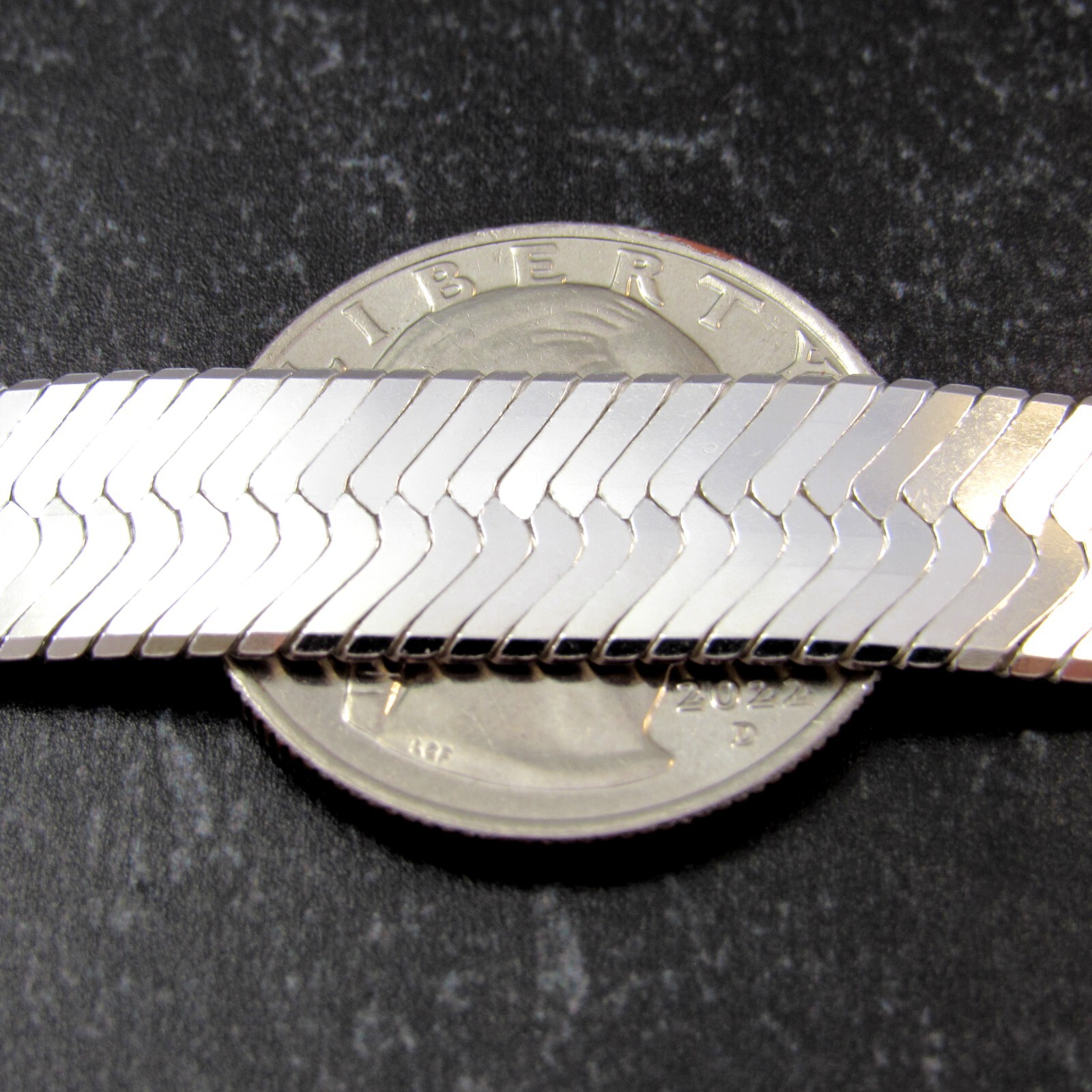 Solid 925 Sterling Silver Italian Herringbone Flexible Chain Necklace / Bracelet