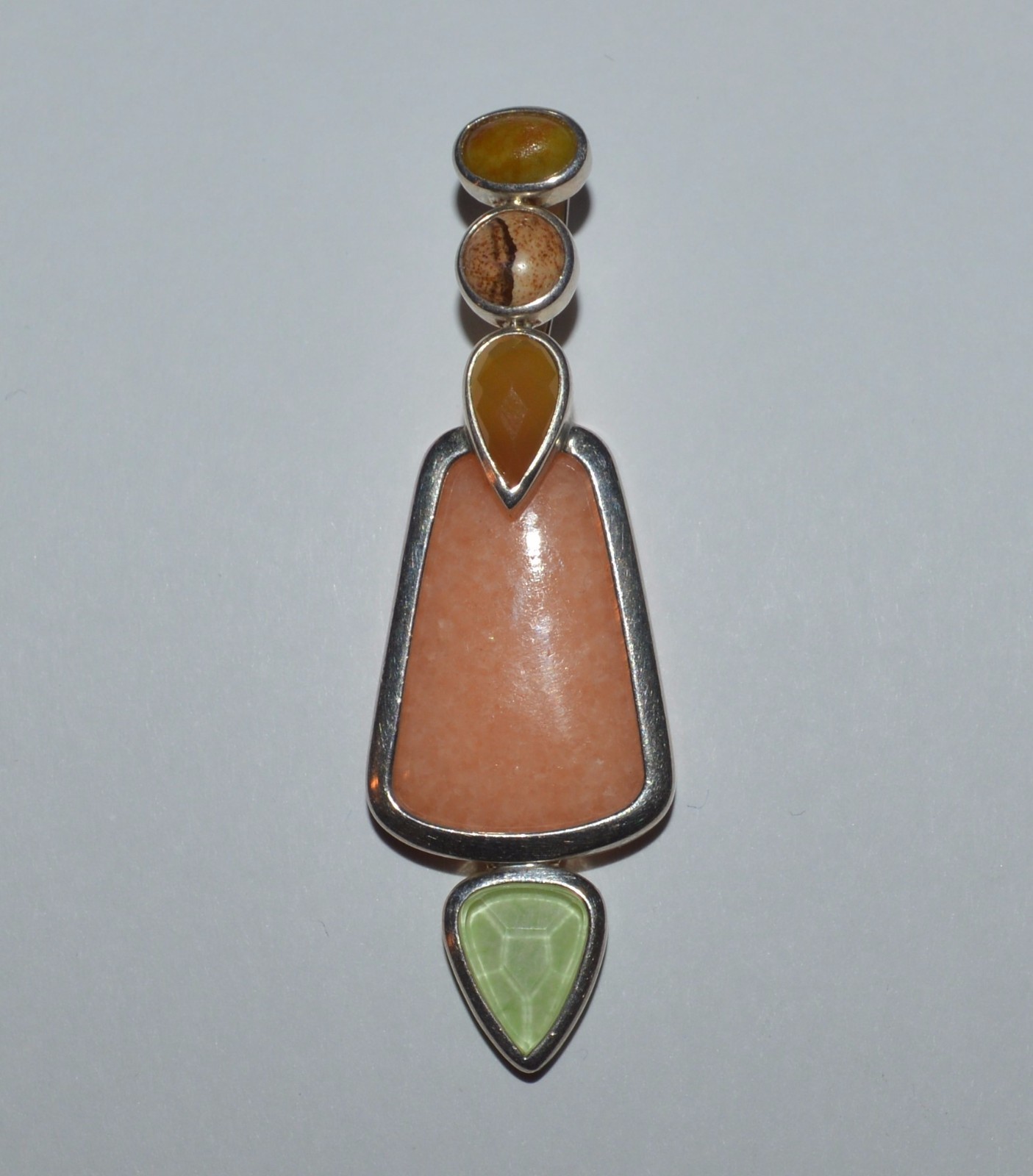 WHITNEY KELLEY WK STERLING SILVER AND MULTIPLE GEMSTONES PENDANT