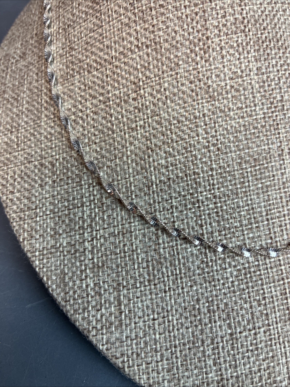 Sterling Silver Twisted Sparkle Chain 18” Made in Italy
