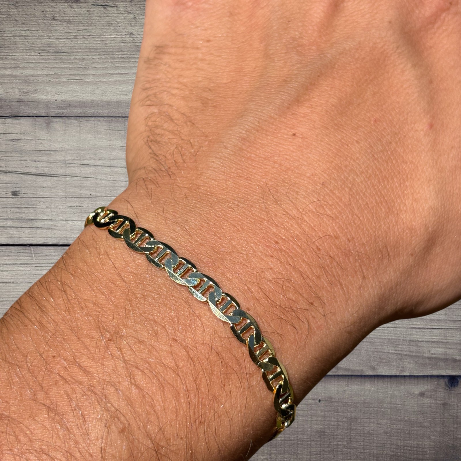 5mm Mariner Link Bracelet – Real Solid 925 Sterling Silver Or 14k Gold Vermeil