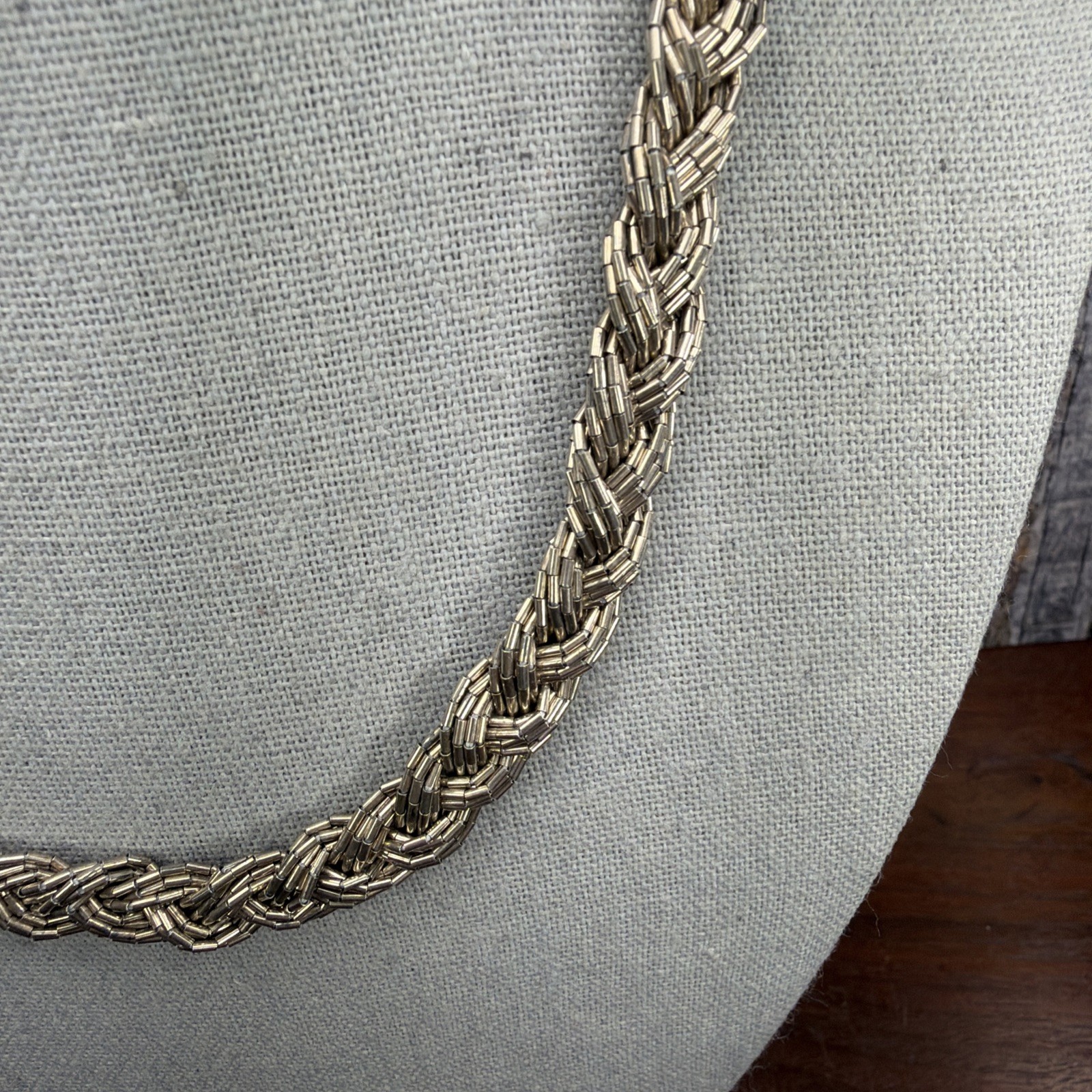 Vintage Sterling Silver 18 Strand Liquid Silver Braided Necklace 42.30 Grams 18”