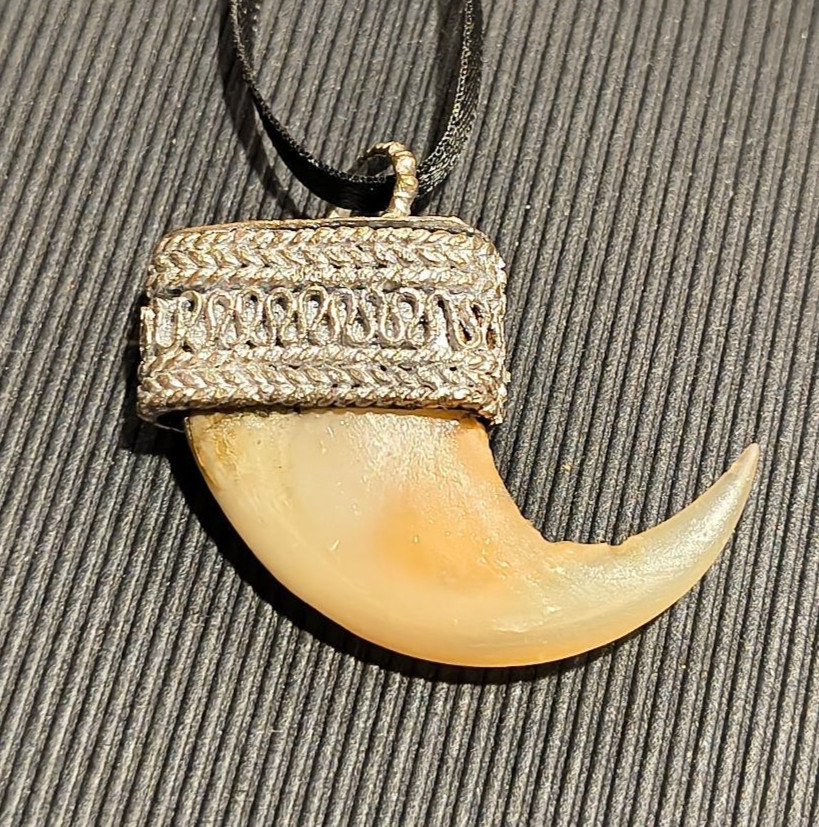 Victorian / Raj Era “Faux” Med/LG Claw Set in Silver Pendant, Charm