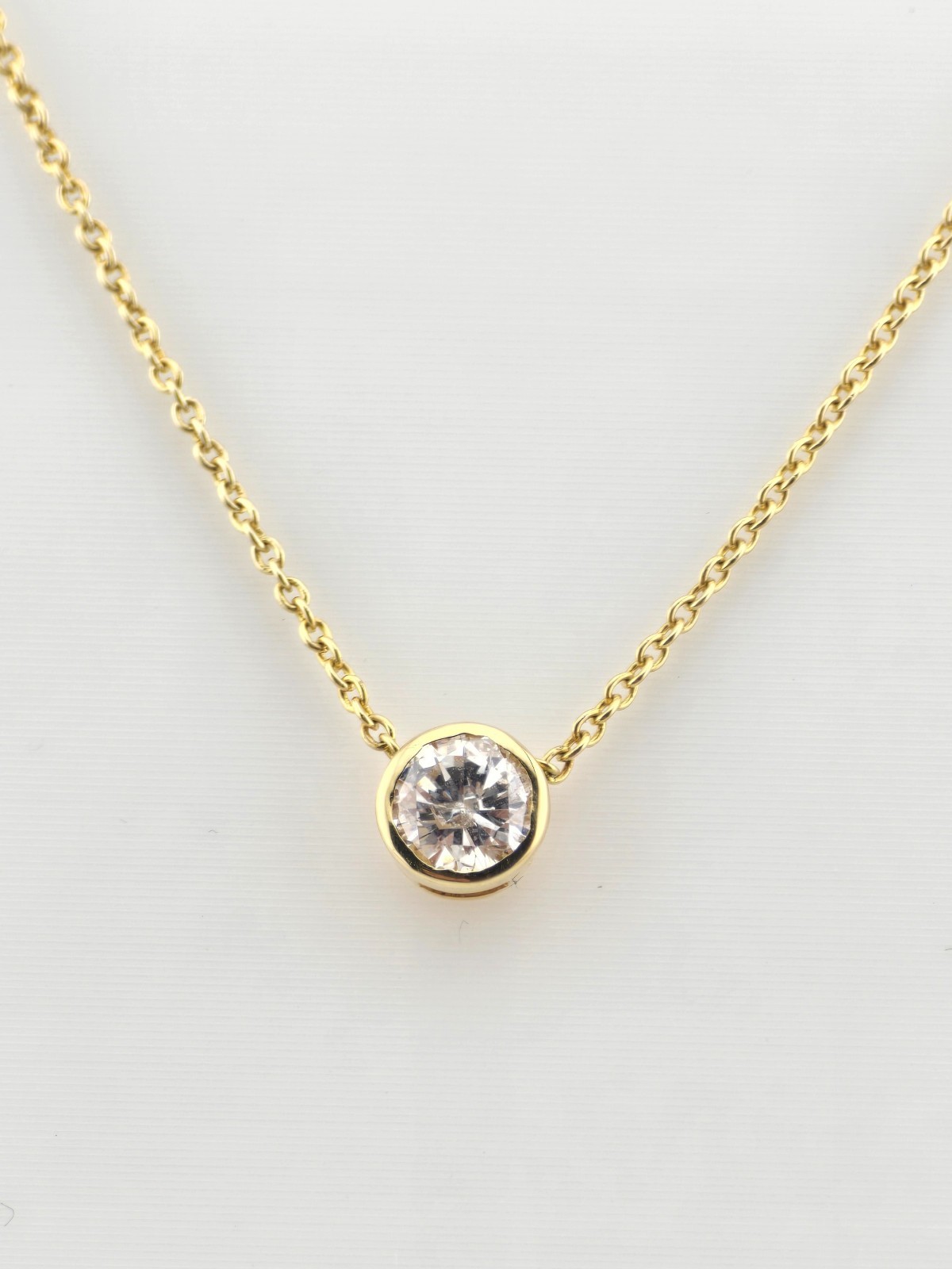 14K YELLOW GOLD AND DIAMOND .30CT NECKLACE 16-18″ – 792932
