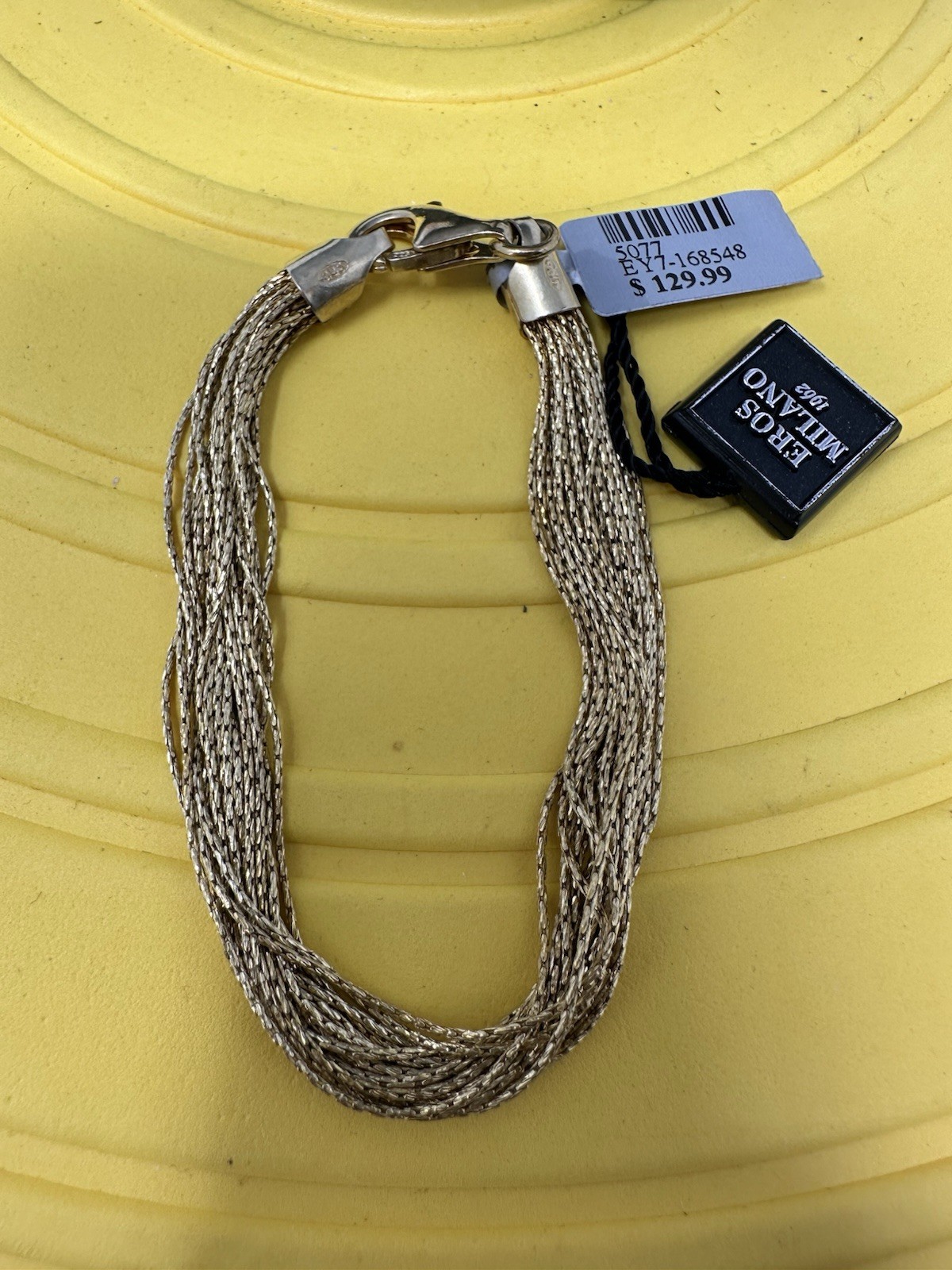 Sterling Silver Eros Milano 20 Stranded Choker Necklace Bracelet Set 42g 15” 6”