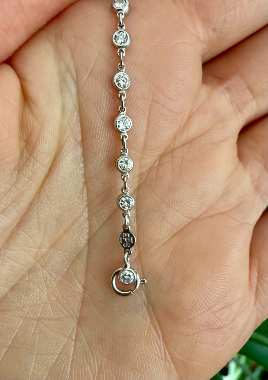 Platinum Diamonds by the Yard Necklace 7.25 ct. H Color VS clarity 23”