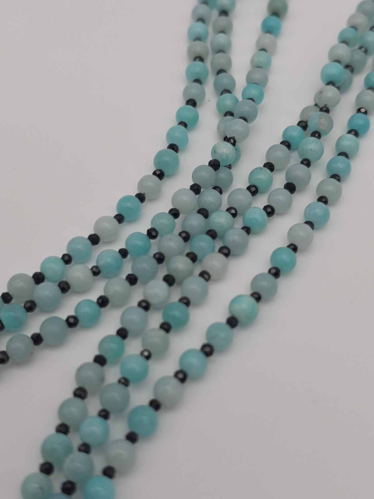 Jay King, DTR mine finds, 3 strand Amazonite necklace 925 Sterling