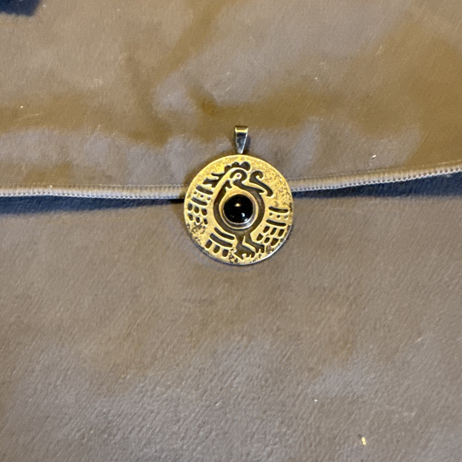 Sterling Pendant W/black Onyx