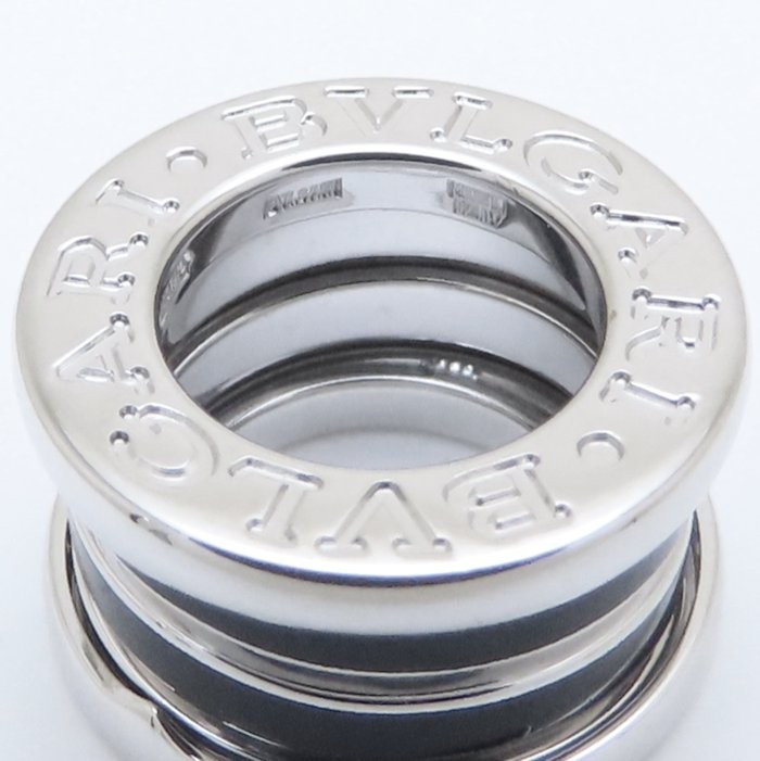BVLGARI B.zero1 18K White Gold Black Ceramic Necklace /294504