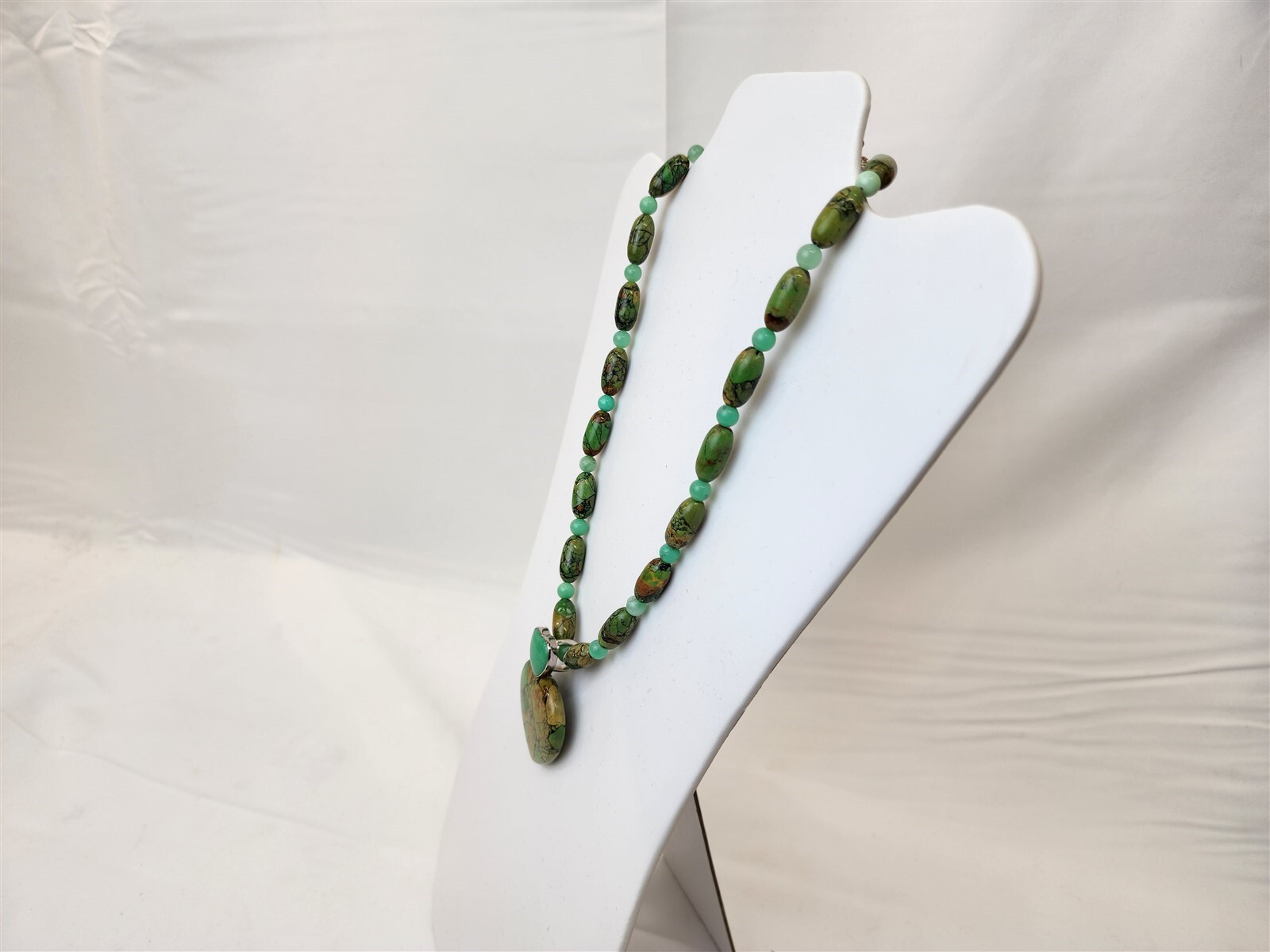 Jay King DRT Mine Finds Sterling 925 Turquoise Heart Pendant Necklace