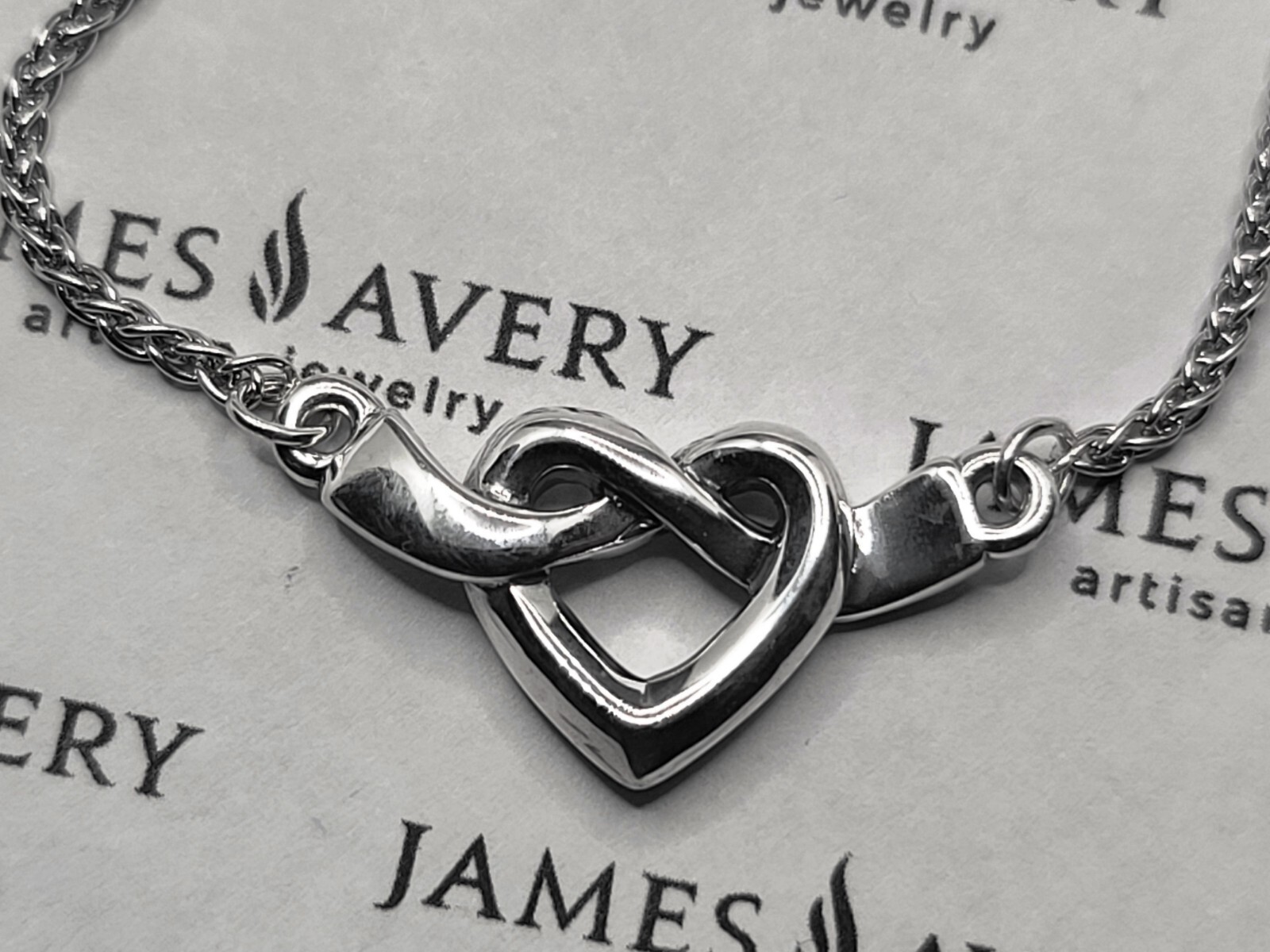 Authentic James Avery Heart Knot Necklace 17″ 16″ & 15″ 925 DB-88, NK-79 $ 145