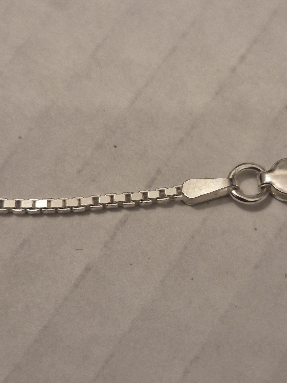 20″ 925 Sterling Silver Box Link Chain Necklace Italy Classic Dainty Feminine