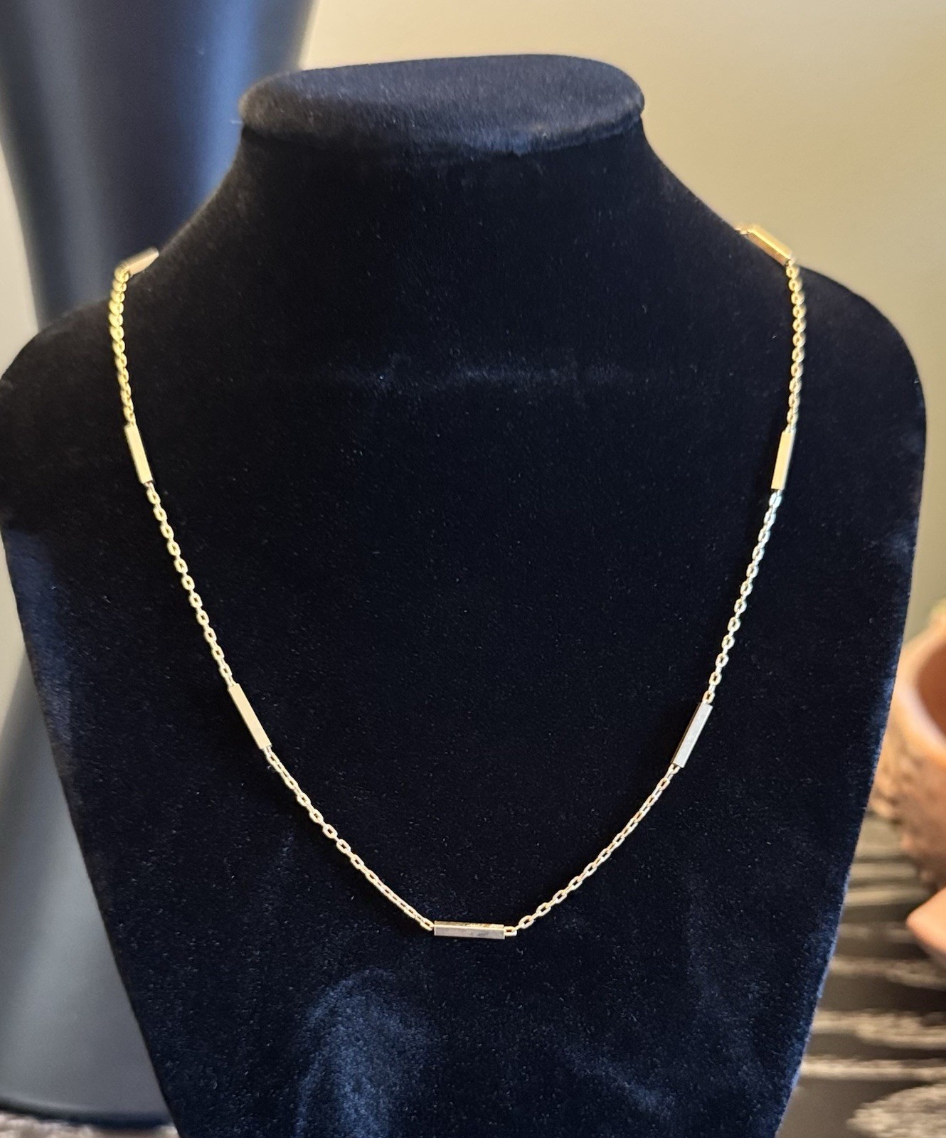 Balestra 14K Yellow Gold Cable Necklace 16in, 3.18 grams