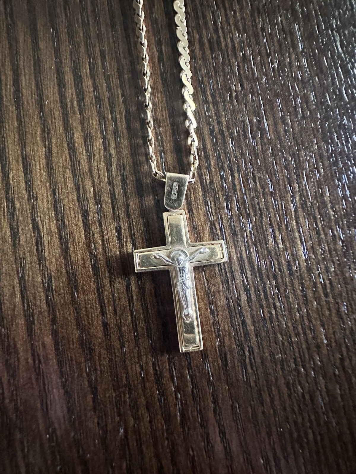 14k Gold Chain And 18k Crucifix Necklaces