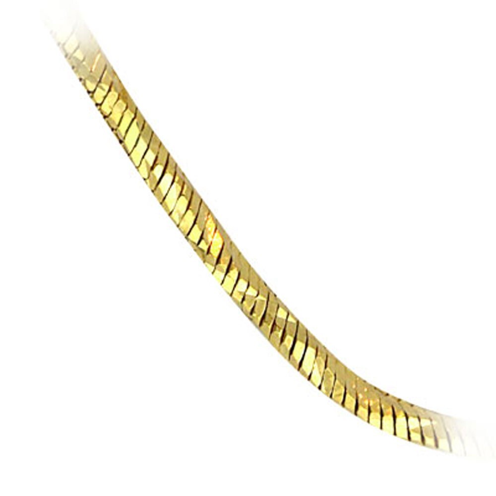 Yellow Gold Italian Thick Twisted Snake Chain – 14k 17.5″ long