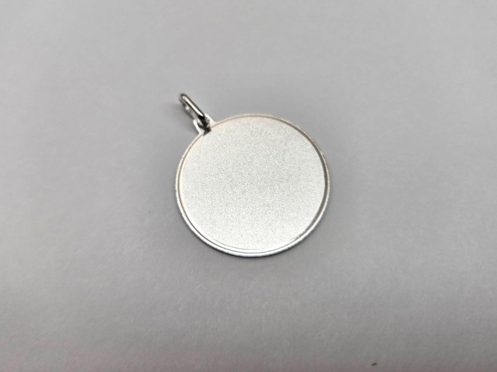 925 Sterling Silver Round Disc Pendant for Engraving 1 Inch (25mm) Tall