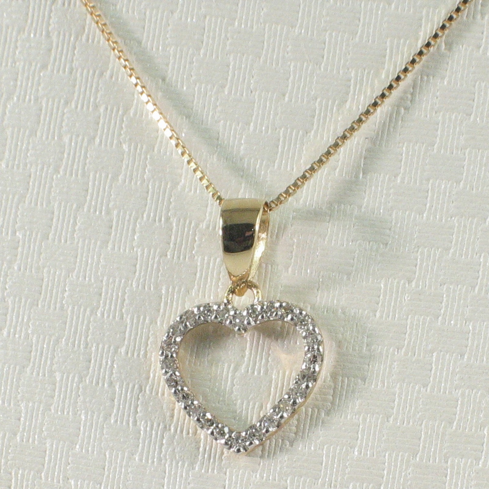 Beautiful & Love Heart 14kt Solid Yellow Gold Diamond Pendant Necklace