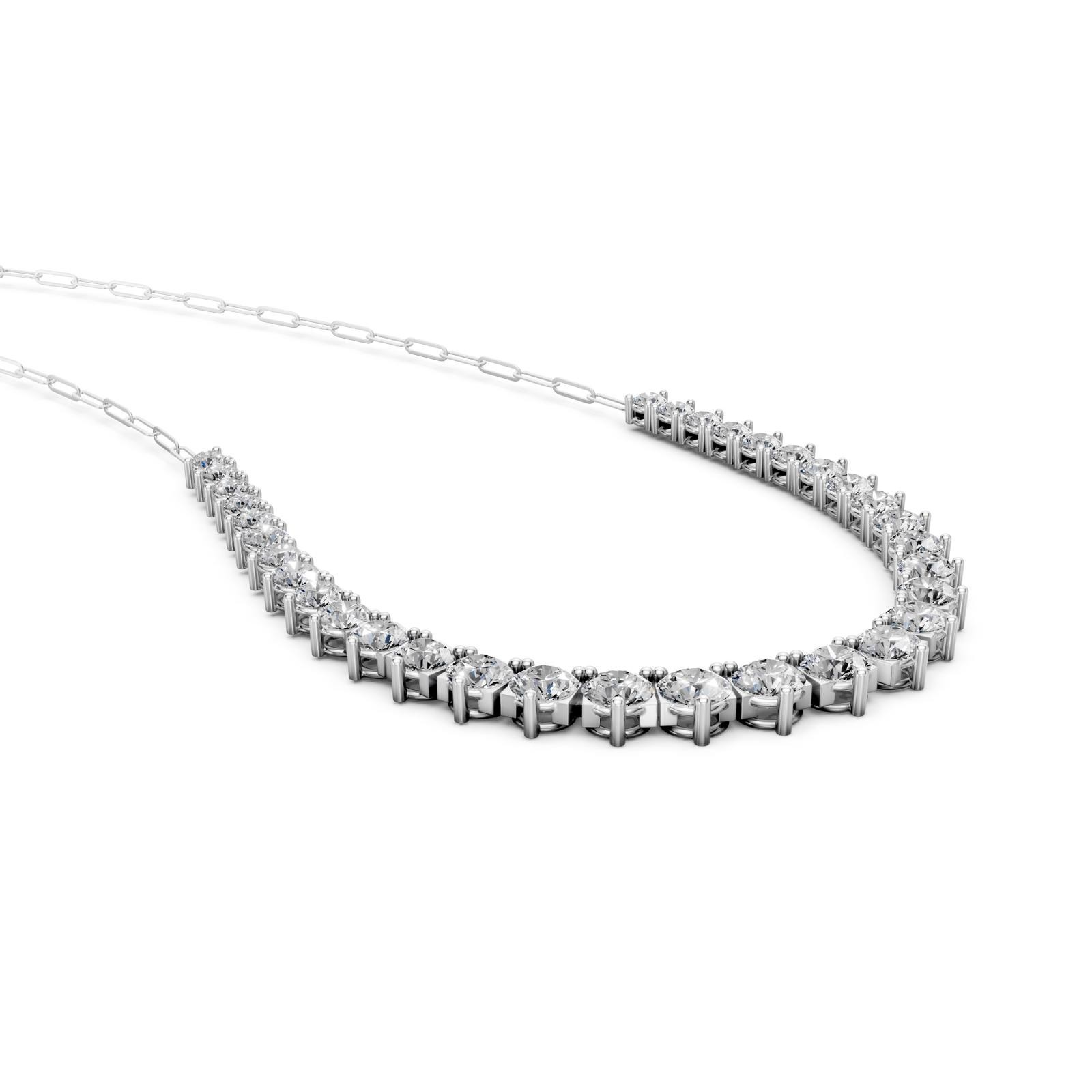 2.25 Ct Round Cut Diamond Chain Necklace VS1 D-F White Gold 14k