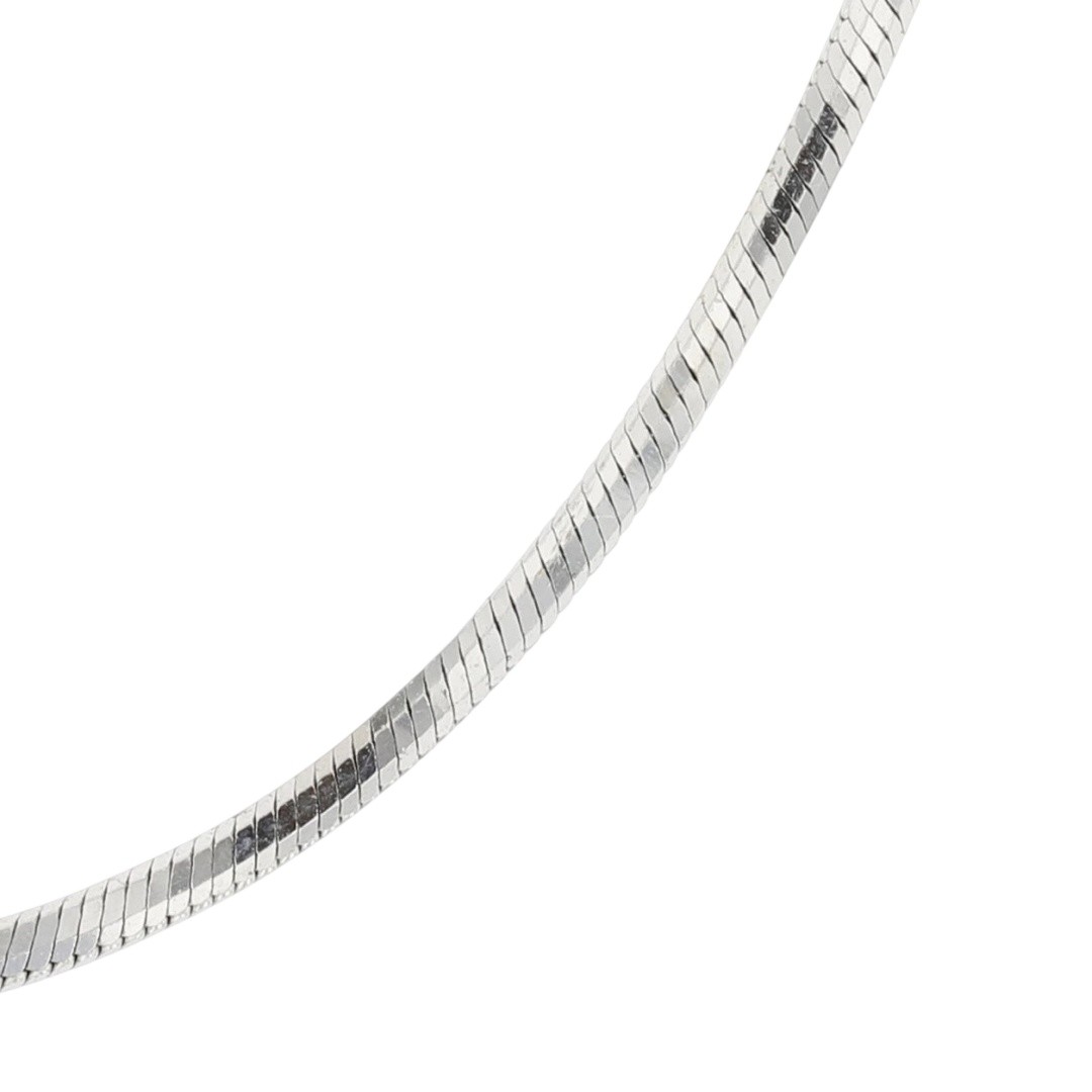 1.1mm Snake Link Chain 18″ Necklace 14k White Gold Italy 4.82 Grams