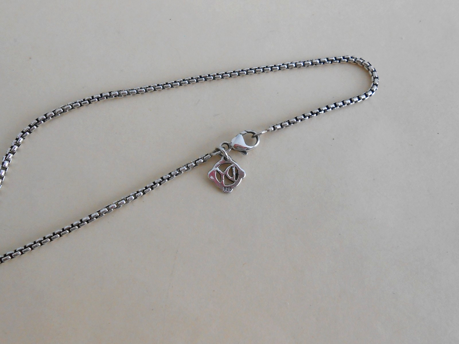David Yurman Sterling silver 1.7 mm Box Chain Necklace 16” EUC