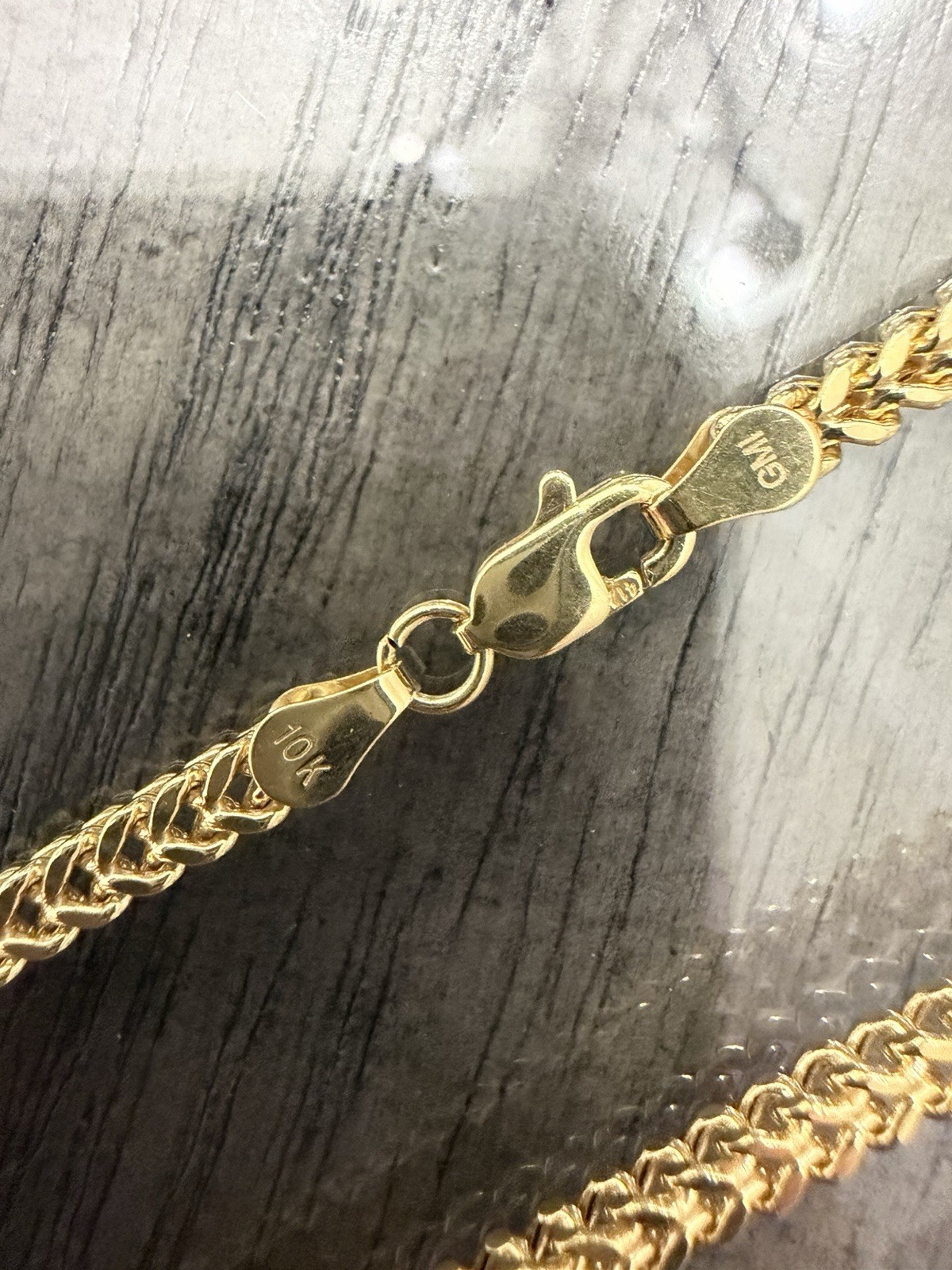 Solid 10k Yellow Gold Franco Link Chain Necklace 4.5mm Wide 20” Length