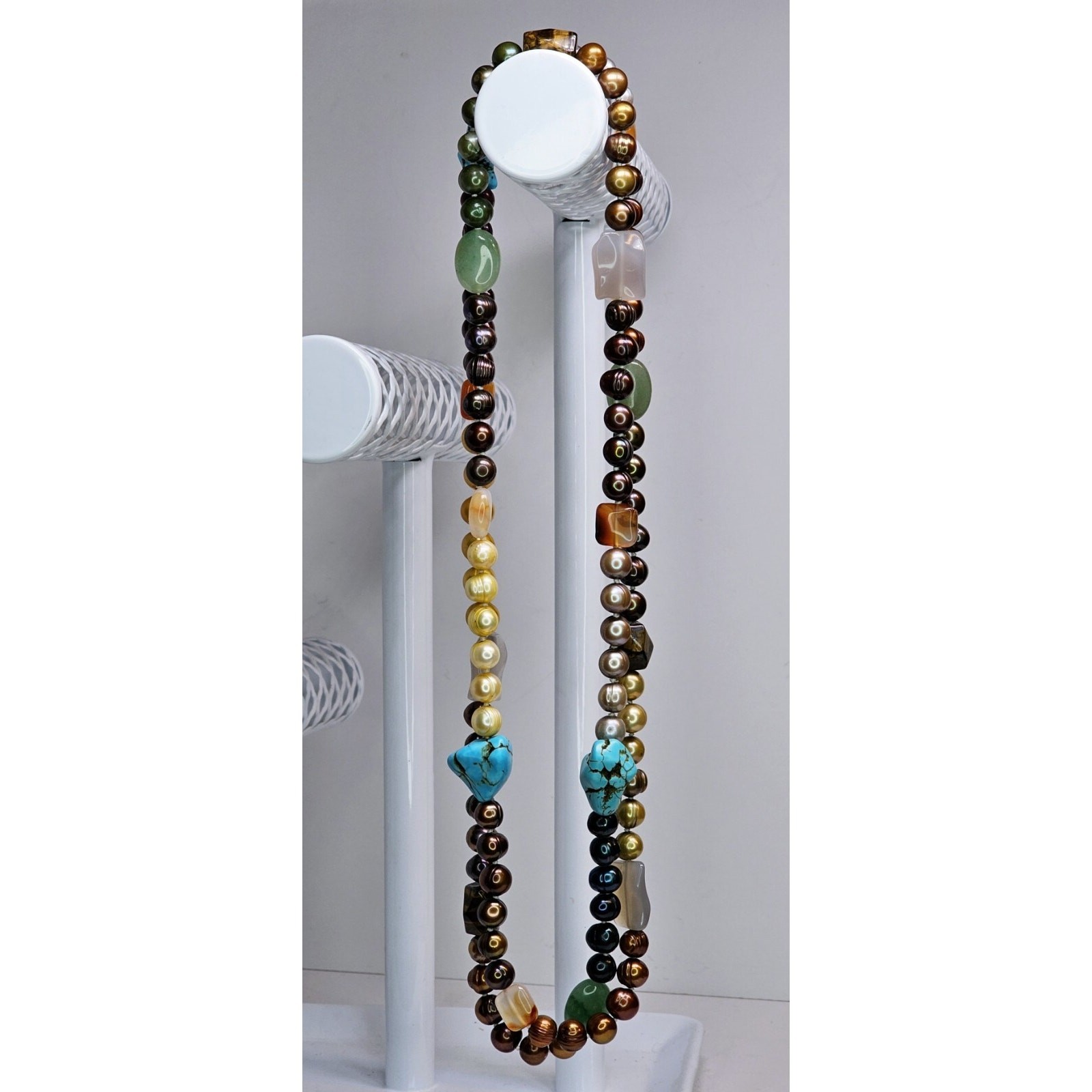 Multi-Gemstone Necklace 48″ Long – Colorful – Fashion – Beautiful