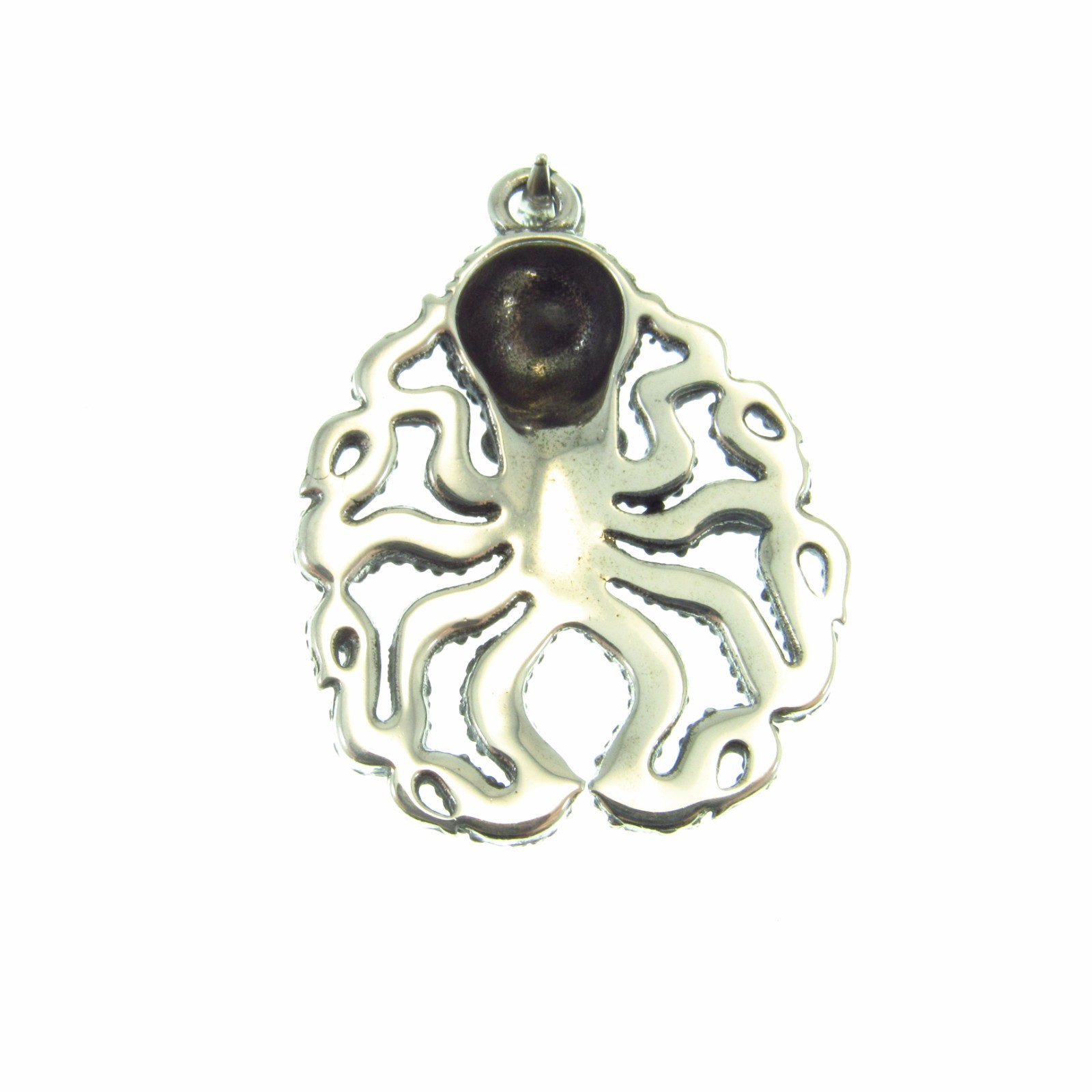 Solid 925 Sterling Silver Octopus Pendant Kraken Tentacle Nautical Sea Creature