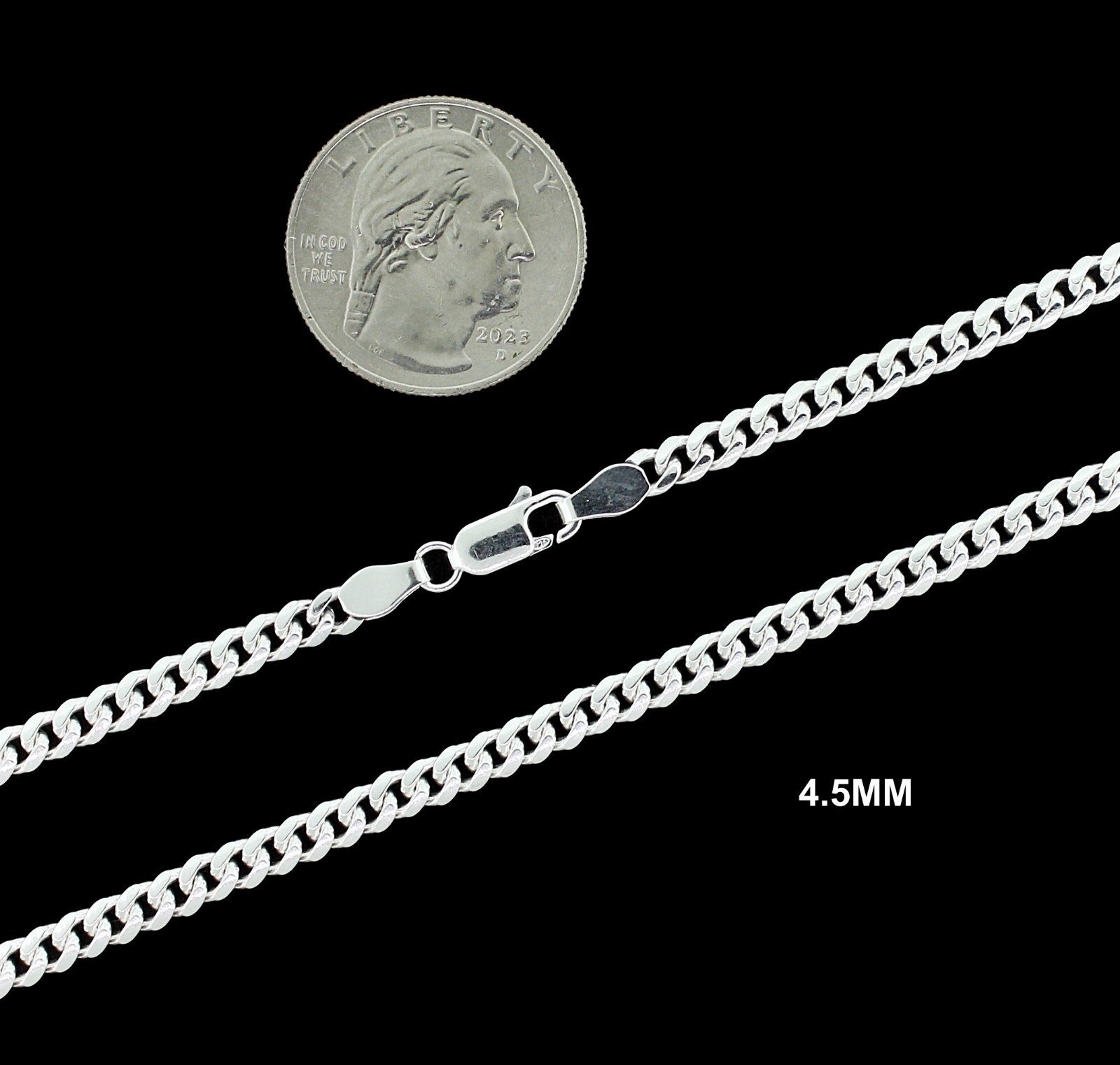 Real 925 SOLID Sterling Silver MIAMI CUBAN LINK CHAIN Necklace or Bracelet ITALY