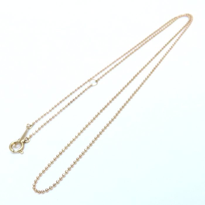 23ku Ball chain 18K Pink Gold Necklace 40cm /294591