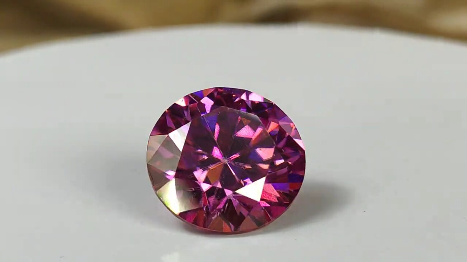 Christmas Gift 4.65 Ct Pink Round Cut Lab Grown Drop Necklace 925 Silver