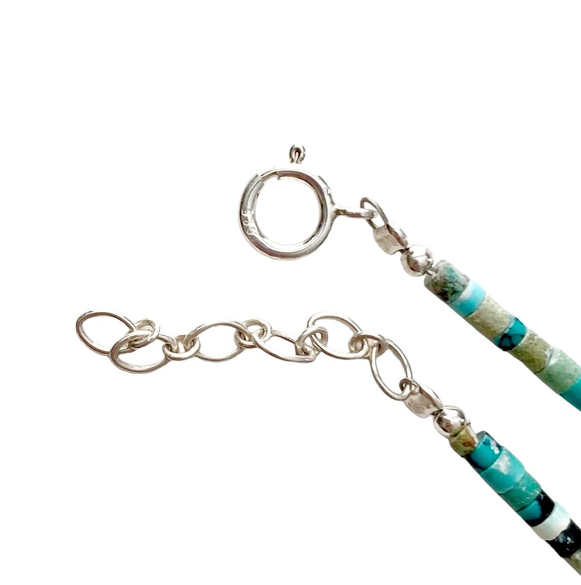 Genuine Green Turquoise 925 Silver Necklace Jewelry Women Handmade USA SELLER