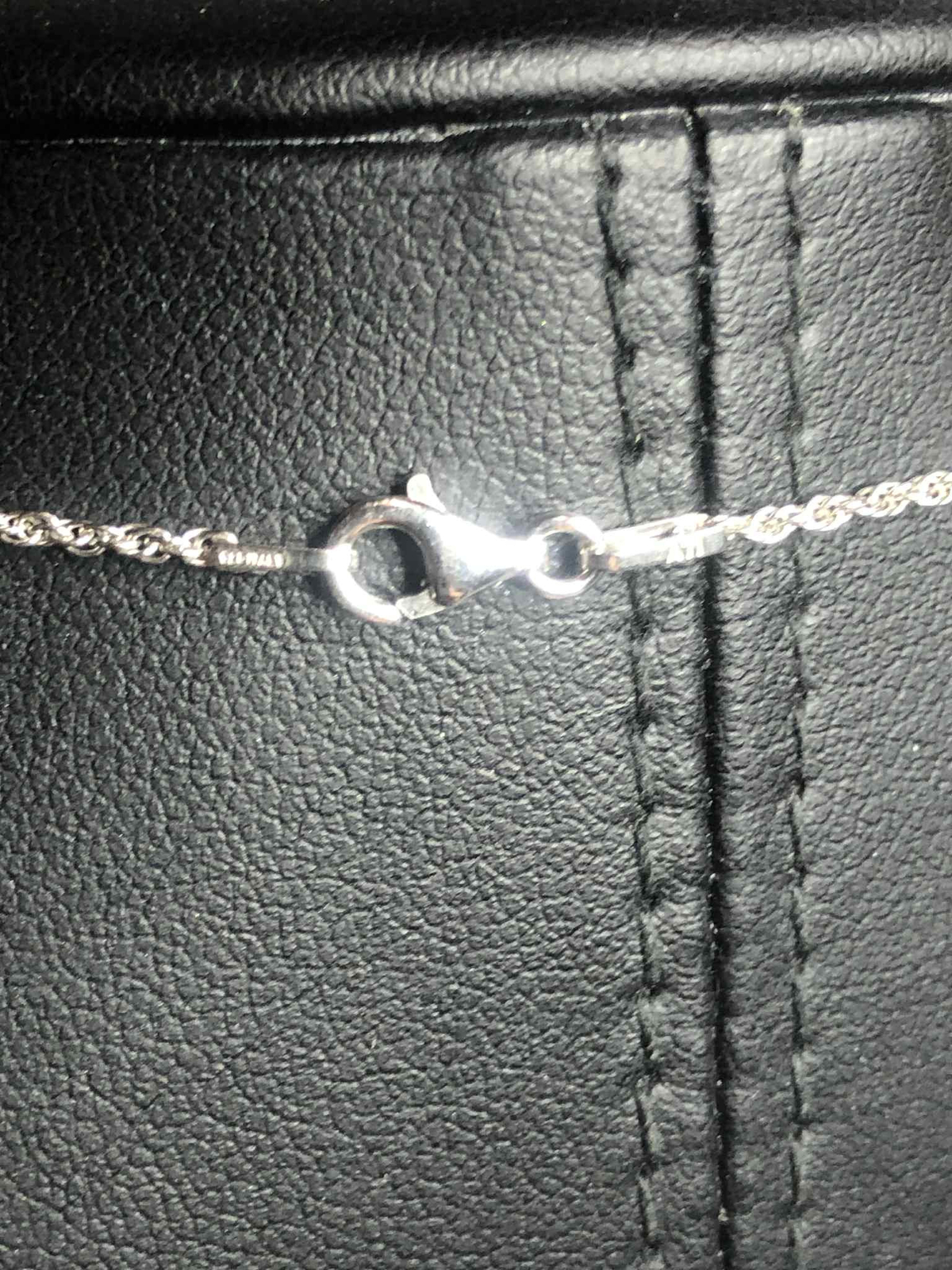 5273 Sterling silver 925 ATI CZ halo slider Pendant 18″ Necklace 3.4 grams