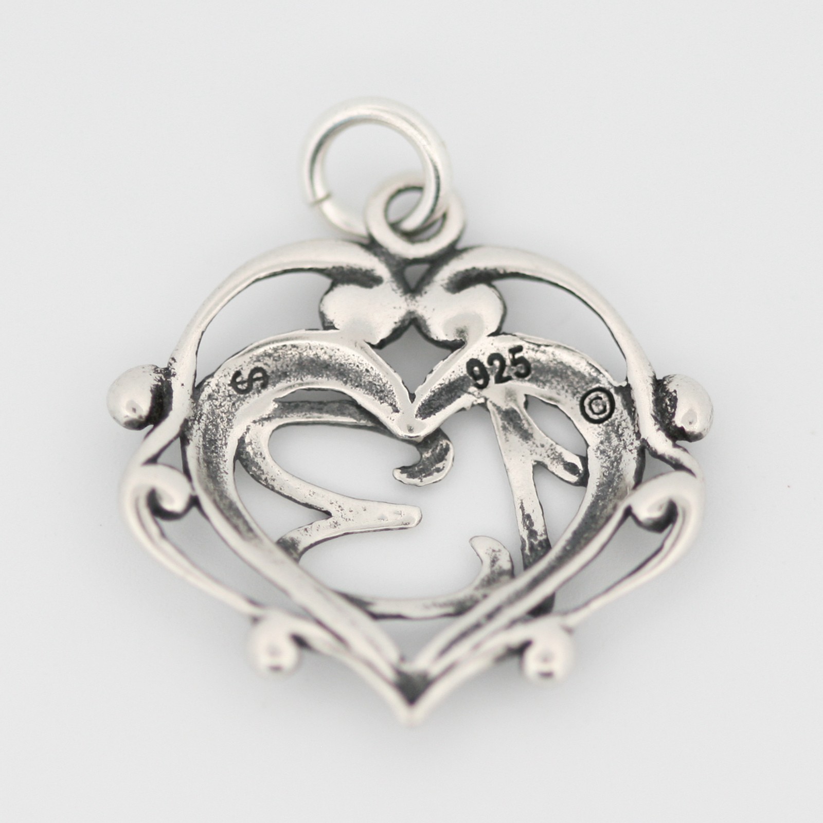 Number 13 Heart 13th Birthday Anniversary 925 Sterling Silver Charm Pendant