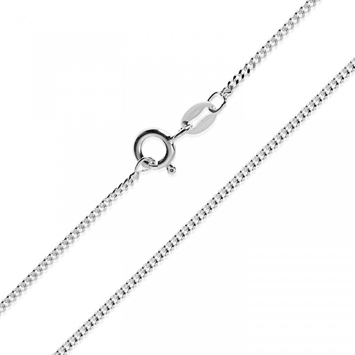 1mm sterling silver 925 Italian flat curb link chain necklace bracelet anklet