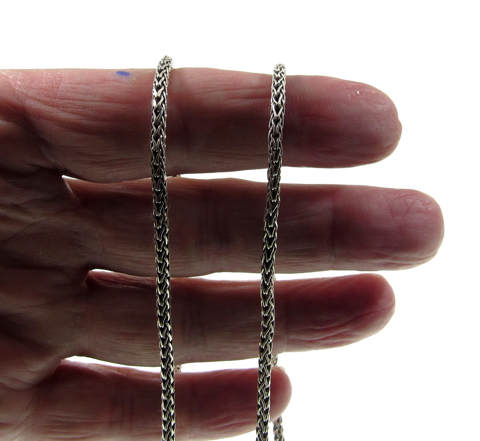 2.5MM Handmade Solid 925 Sterling Silver Balinese FOXTAIL Chain/Necklace Bali