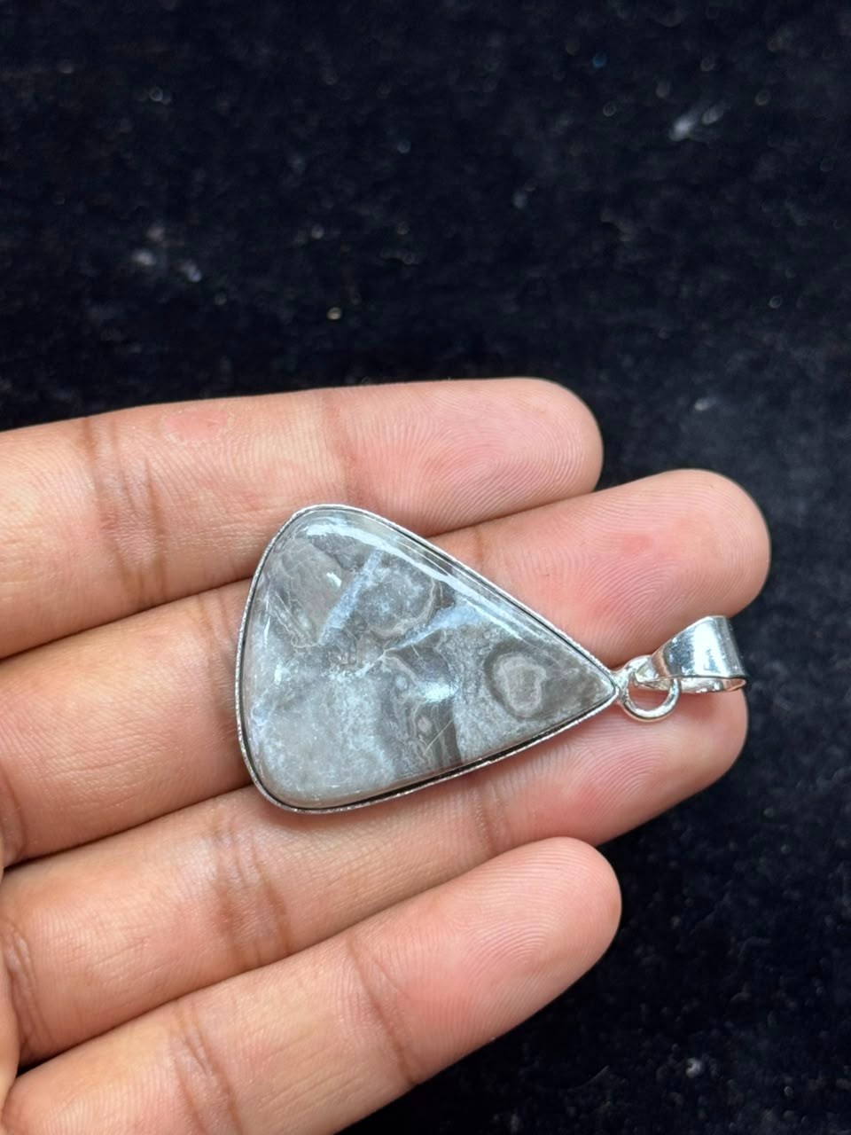 Natural Crazy Lace Agate 925 Sterling Silver Pendant Handmade Jewelry