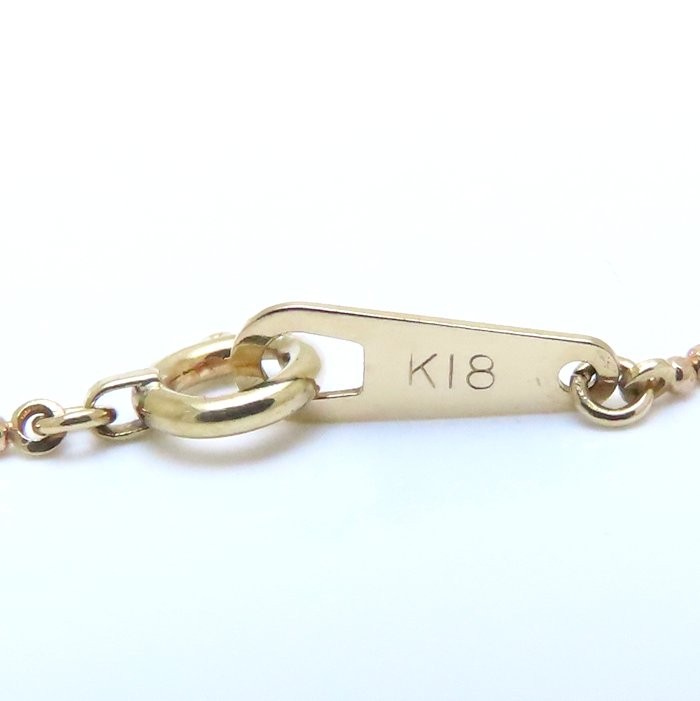 23ku Ball chain 18K Pink Gold Necklace 40cm /294591