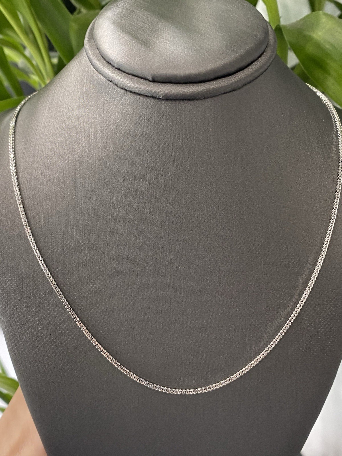 14K White Gold Foxtail Chain