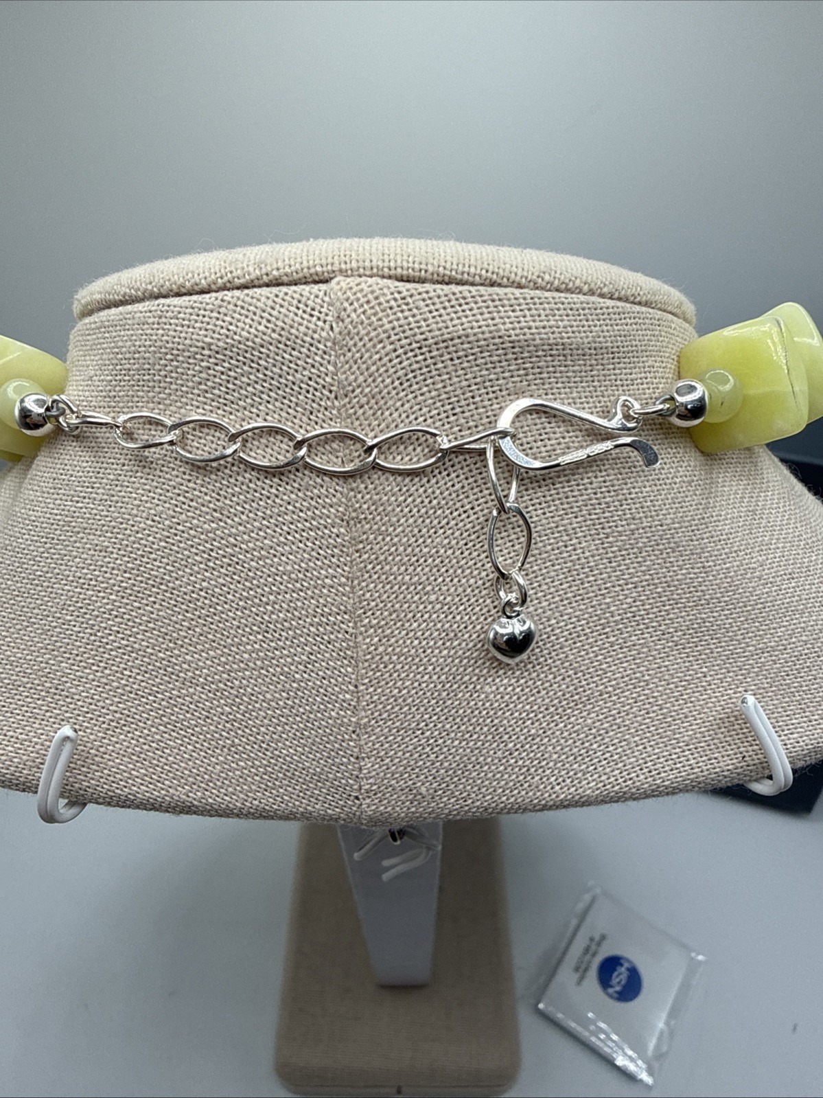 Jay King Natural Korean Serpentine Freeform Sterling Silver Necklace