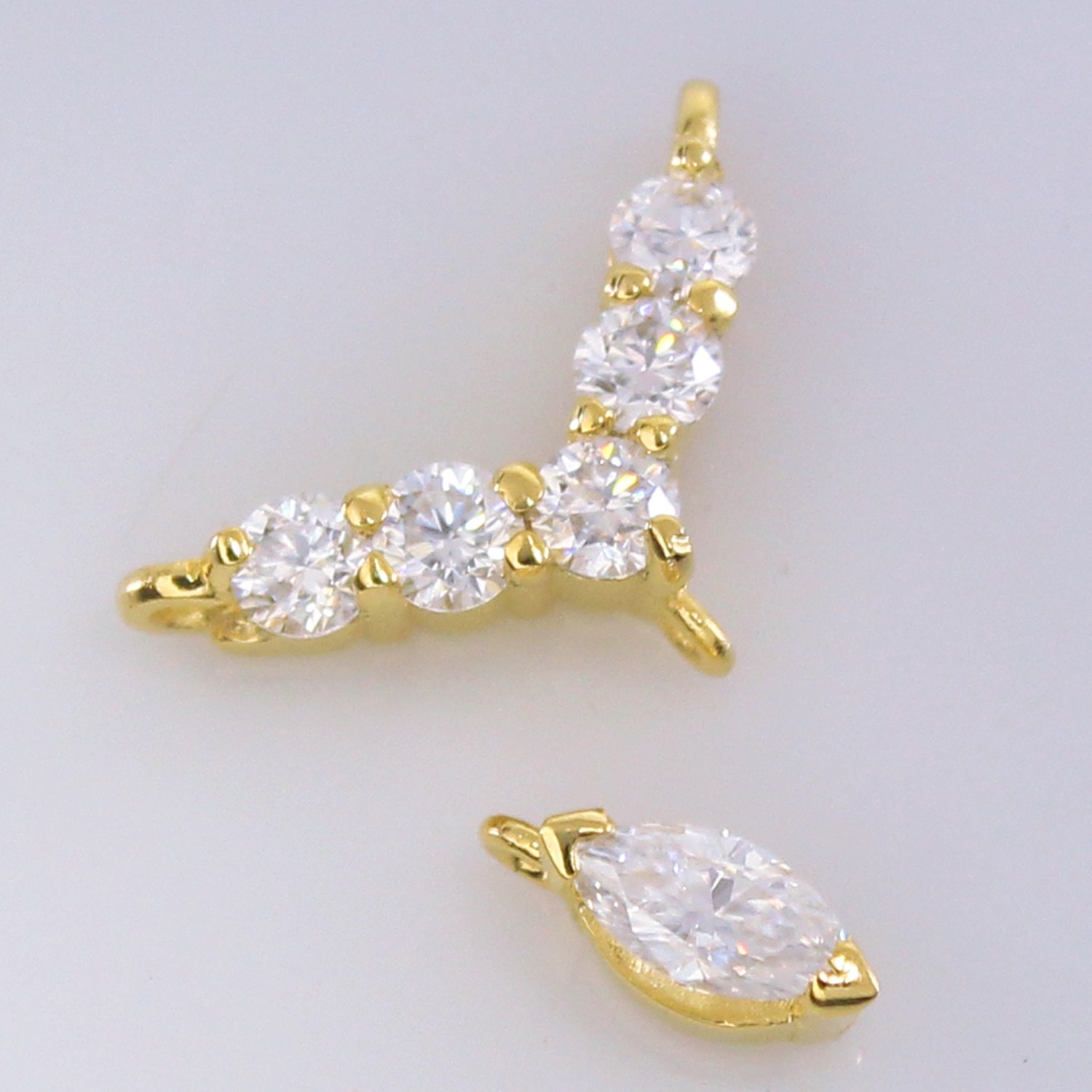 Marquise Certified VVS1 Natural Diamond Luxury Engagement Pendant 14K Gold Over