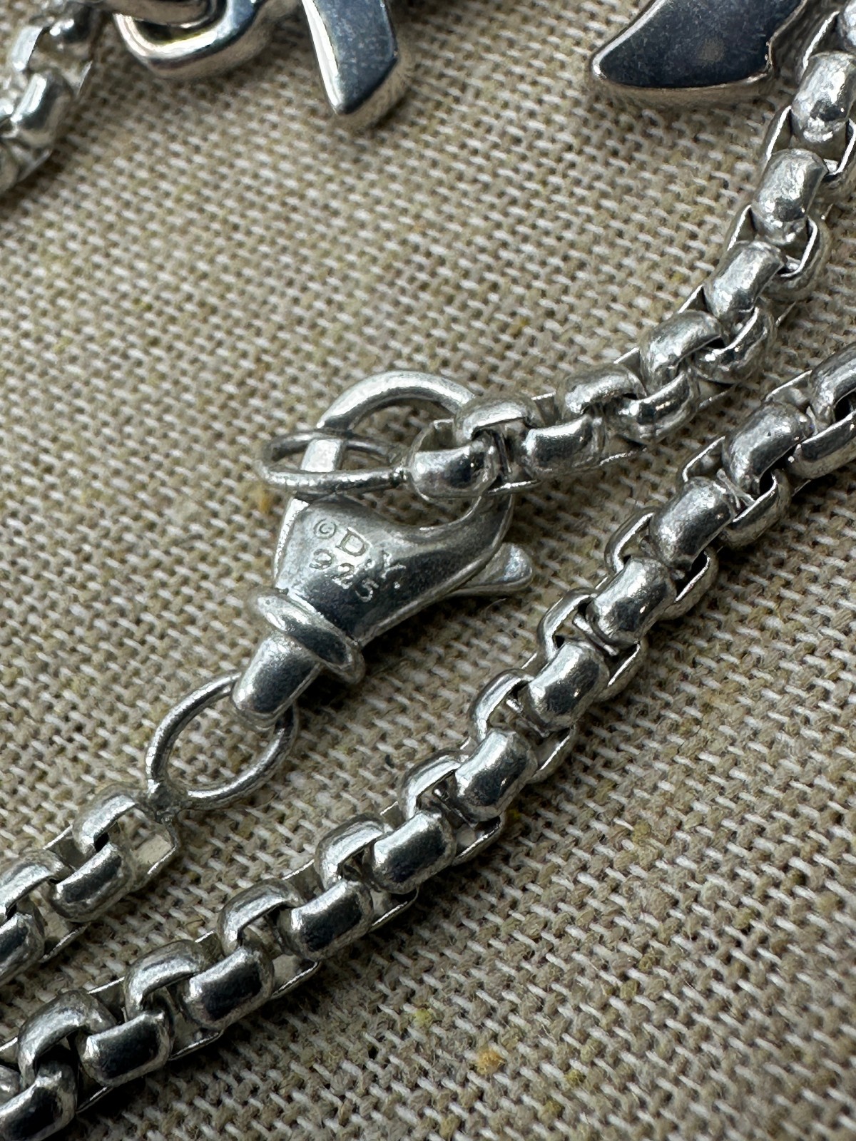Silver David Yurman Sterling Silver Maritime Anchor Pendant Amulet Necklace